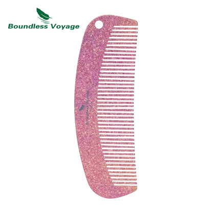 Boundless Voyage Titanium Hair Beard Comb Anti-Static Pocket Comb for Unisex, 2mm Thick, for Home Travel Ti9011B