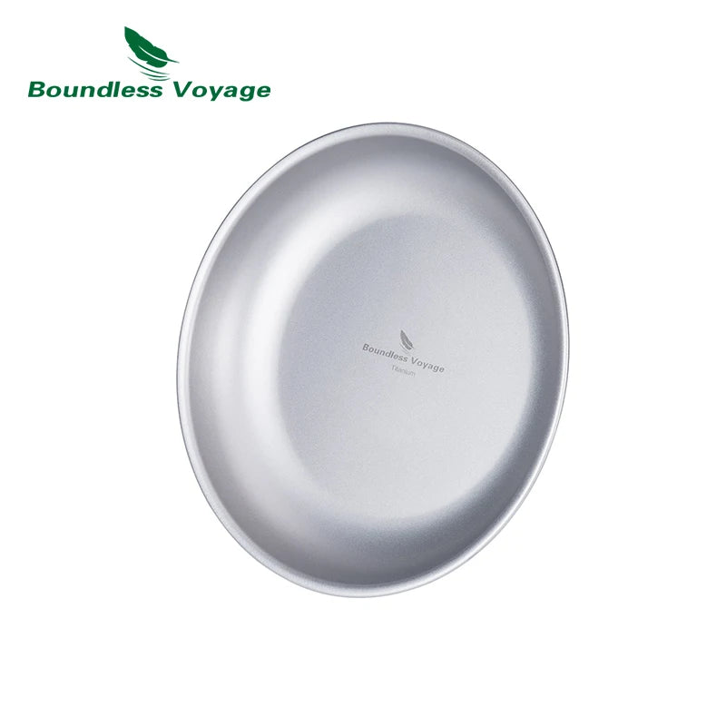 Boundless Voyage Titanium Plates Camping Shallow Side Dishes Outdoor Home Food Serving Dinnerware Portable Travel Tableware