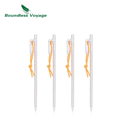 Titanium Alloy Tent Pegs Heavy Duty Nails Camping Stakes Hard Ground Pins 20cm 24cm 30cm 35cm 40cm