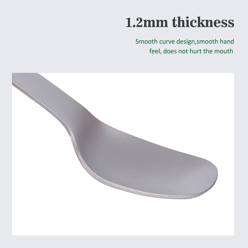 Boundless Voyage Titanium Cutlery Set Small Outdoor Camping Portable Knife Fork Spoon Bottle Opener Travel Lightweight Tableware Ti1077T