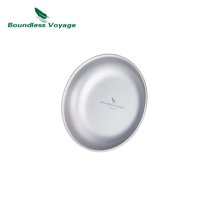 Boundless Voyage Titanium Plates Camping Shallow Side Dishes Outdoor Home Food Serving Dinnerware Portable Travel Tableware