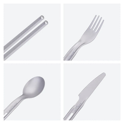Boundless Voyage Titanium Cutlery Set – Spoon, Fork, Knife, Chopsticks – Ultralight Travel Utensils Ti1124T/Ti1125T