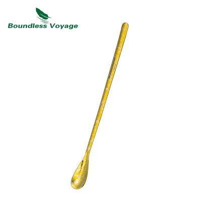 Boundless Voyage Titanium Stirring Spoon Long Handle Tea Coffee Bar Cocktail Mixing Stirrers for Drink Durable Cutlery Ti1034T / Ti1035T