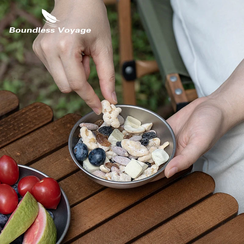 using-titanium-plates-for-camping-picnic-meal