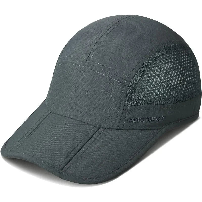 GADIEMKENSD Men Women Folding Climbing Peaked Cap Baseball Cap Outdoor Breathable Camping Hiking Quick Drying Trekking Sun Hat M38