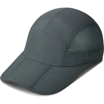 GADIEMKENSD Men Women Folding Climbing Peaked Cap Baseball Cap Outdoor Breathable Camping Hiking Quick Drying Trekking Sun Hat M38