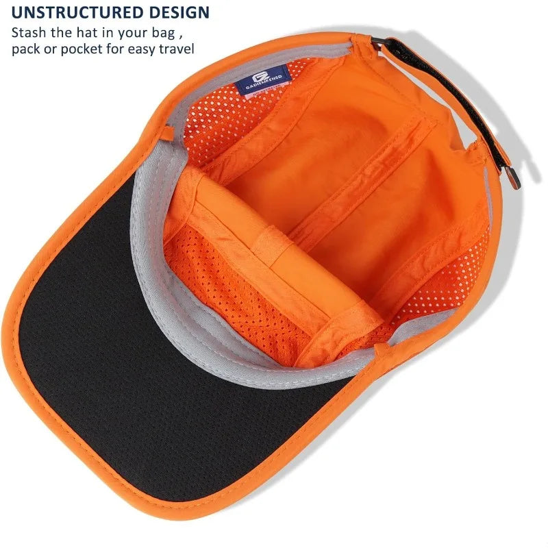 GADIEMKENSD Men Women Folding Climbing Peaked Cap Baseball Cap Outdoor Breathable Camping Hiking Quick Drying Trekking Sun Hat M38