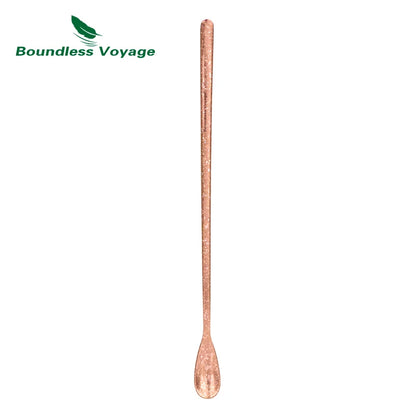 Boundless Voyage Titanium Stirring Spoon Long Handle Tea Coffee Bar Cocktail Mixing Stirrers for Drink Durable Cutlery Ti1034T / Ti1035T