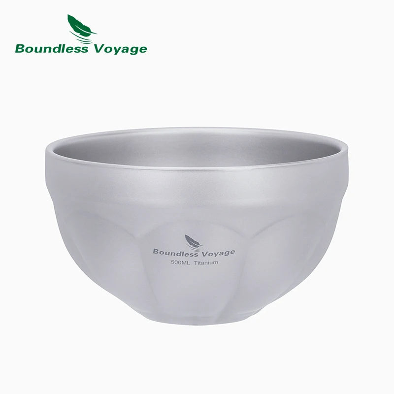 Boundless Voyage Plum Blossom Titanium Double-Wall Bowl Set Ti1172T