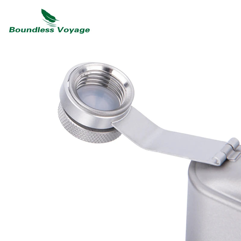 Boundless Voyage 250ml Titanium Hip Flask with Mini Cup & Funnel Camping Backpacking Pocket Whiskey Wine Pot for Men Women Ti3064D