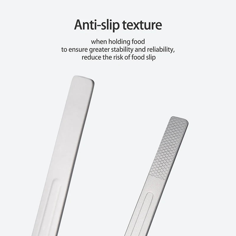 Boundless Voyage Titanium Tongs – 16.7cm / 25.5cm, Anti-Slip, Heat-Resistant, Vertical Tip Ti1011T / Ti1012T