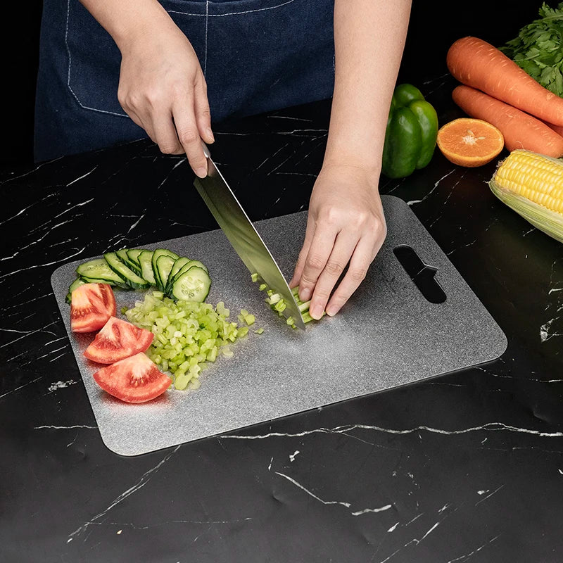 Boundless Voyage Pure Titanium Cutting Board Multifunctional Chopping Board for Kitchen Lightweight Camping Cutting Mat Ti5009P