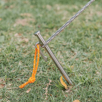 Titanium Alloy Tent Pegs Heavy Duty Nails Camping Stakes Hard Ground Pins 20cm 24cm 30cm 35cm 40cm