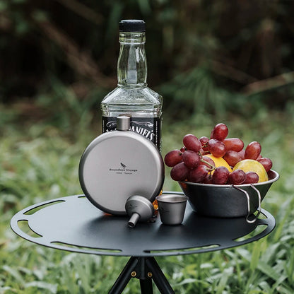 titanium-flask-used-for-camping-and-hiking