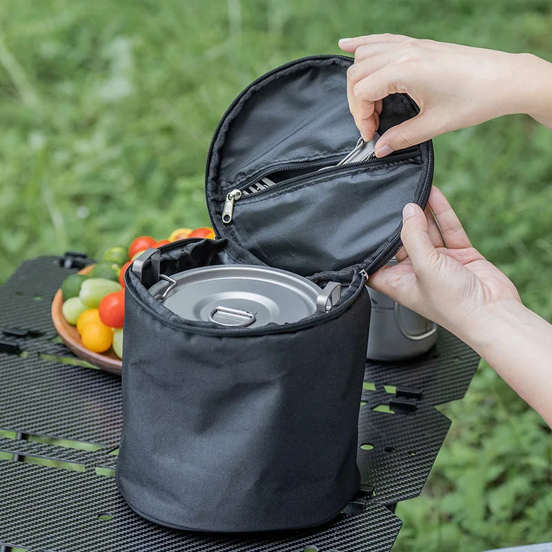 Boundless Voyage Titanium Cook Set – 1.4L Outer Pot + 0.9L Inner Pot, Steamer, Foldable Handles Ti2093C