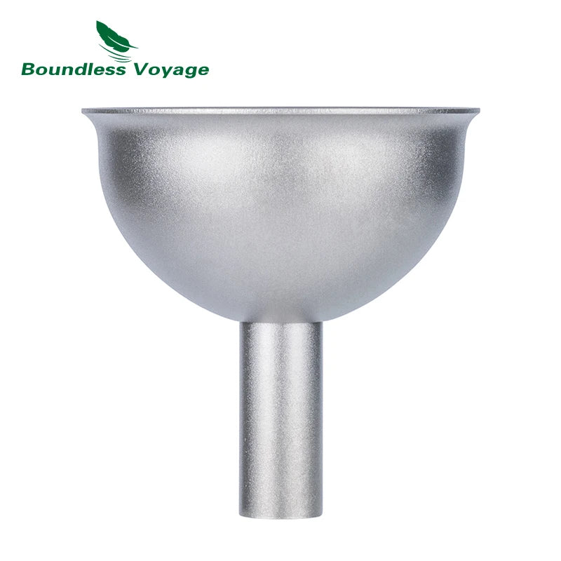 Boundless Voyage Titanium Funnel – 3.8cm, Smooth Pour, Dishwasher Safe, Includes Storage Bag Ti3077D