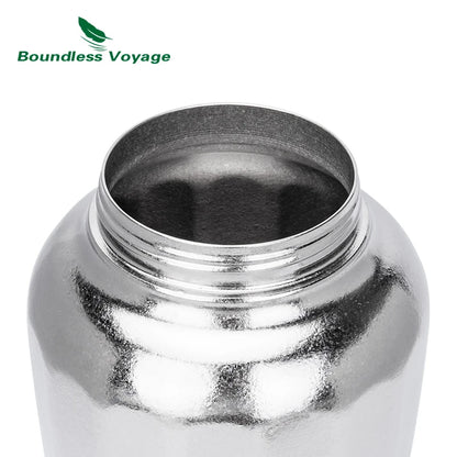 Boundless Voyage Titanium Airtight Storage Canister 3L Large Tea Caddy Leakproof Wide Mouth Sealed Container for Loose Leaf Tea