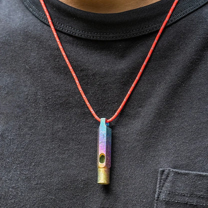 Boundless Voyage 120dB Titanium Whistle Emergency Survival Safety Whistle with Lanyard Loud for Outdoor Camping Coaches Training Ti9015O