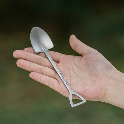 Boundless Voyage Titanium Shovel Spoon – Pointed & Square Styles, Ultralight, Ergonomic Ti1131T