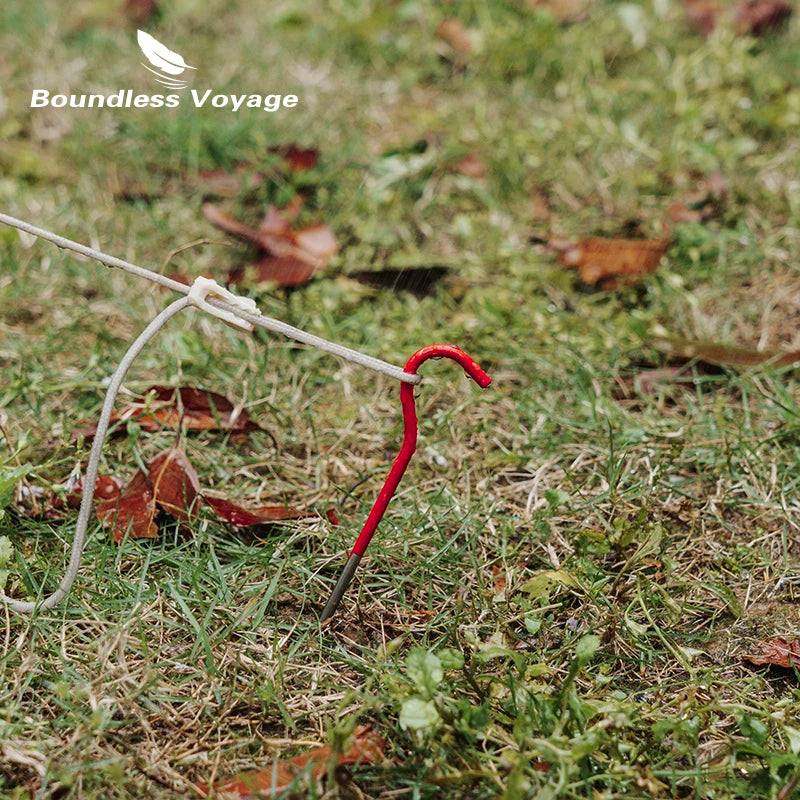 Boundless Voyage Titanium Tent Pegs Stakes 15cm/16.5cm Outdoor Camping Tent Nails Lightweight Elbow Grass Tent Pins