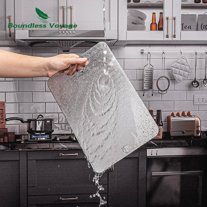Boundless Voyage Metal Chopping Board Multifunctional Lightweight Cutting Board for Kitchen with Hanging Hole Ti5006P