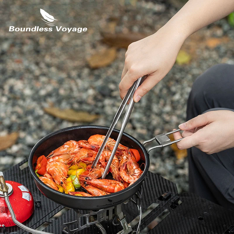 using-titanium-tongs-to-flip-meat-on-grill