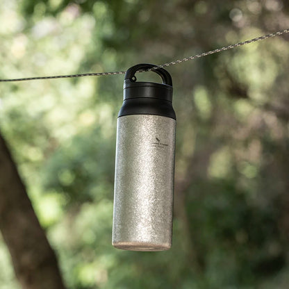 Boundless Voyage 600ml Titanium Vacuum Flask Double-Walled Insulated Bottle Reusable Travel Keeping Hot & Cold Coffee Tea Cup Ti3010D