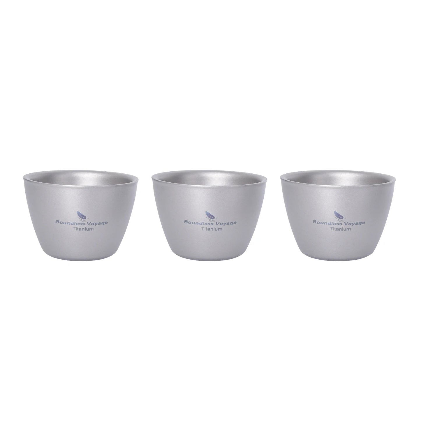 Boundless Voyage 40ml Titanium Tea Cups Mini Double-walled Sake Cup Wine Mug Outdoor Camping Tableware Durable Drinkware Ti3089D