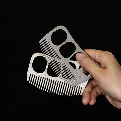 Boundless Voyage Titanium Comb – Four-Hole Design, Anti-Static, 3 Finishes Ti9011C
