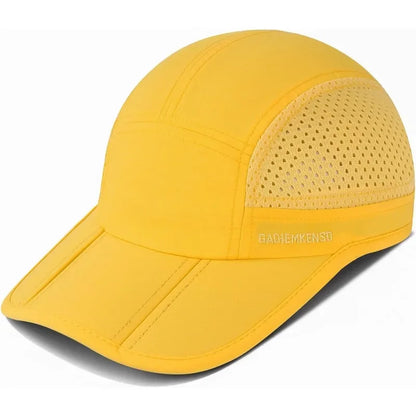 GADIEMKENSD Men Women Folding Climbing Peaked Cap Baseball Cap Outdoor Breathable Camping Hiking Quick Drying Trekking Sun Hat M38