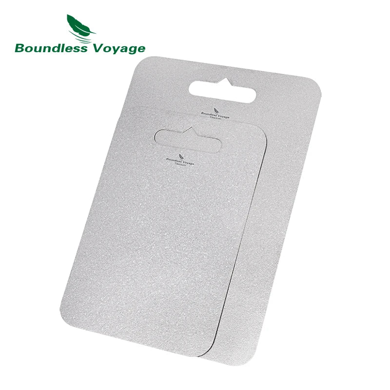 Boundless Voyage Pure Titanium Cutting Board Multifunctional Chopping Board for Kitchen Lightweight Camping Cutting Mat Ti5009P