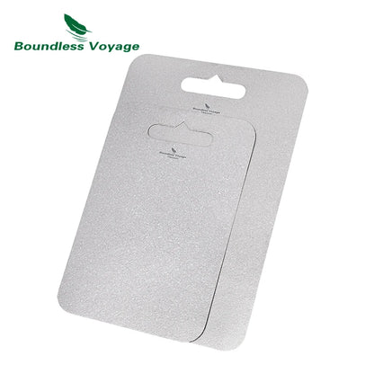 Boundless Voyage Pure Titanium Cutting Board Multifunctional Chopping Board for Kitchen Lightweight Camping Cutting Mat Ti5009P