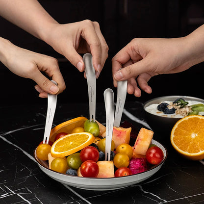 using-titanium-spork-to-eat-camping-meal
