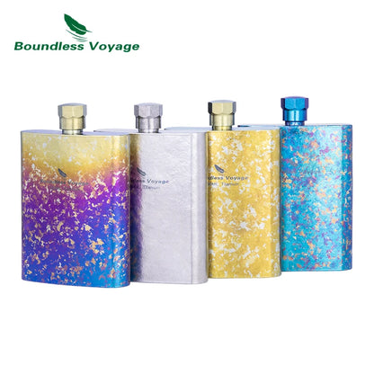 Boundless Voyage Titanium Flask – 100ml, Ergonomic Design, 4 Colors, Leak-Proof Ti3262D