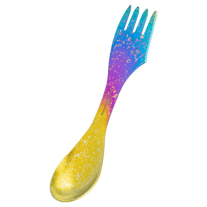 Boundless Voyage Titanium Spork Portable Camping Spoon Fork Knife Ultralight 3 in 1 Utensil Ti1064T