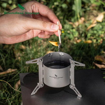 Spirit Stove Camping Titanium Alcohol Burner Mini Backpacking Stove