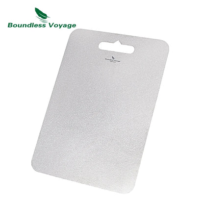 Boundless Voyage Pure Titanium Cutting Board Multifunctional Chopping Board for Kitchen Lightweight Camping Cutting Mat Ti5009P