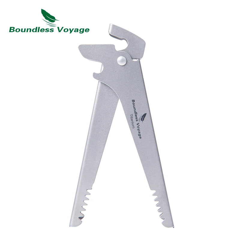 Boundless Voyage Titanium Hot Plate Gripper Anti-Scalding Bowl Dish Clips Non-Slip Tongs Clamp Multifunctional Kitchen Tool Ti1015T