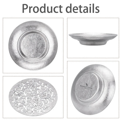 Boundless Voyage Titanium Cup Saucer, Detachable Drainage Coaster, Lightweight Tea Coffee Tray 13cm Plate for Camping Hiking Ti3201D