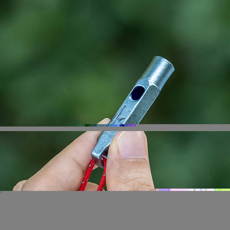 Boundless Voyage 120dB Titanium Whistle Emergency Survival Safety Whistle with Lanyard Loud for Outdoor Camping Coaches Training Ti9015O
