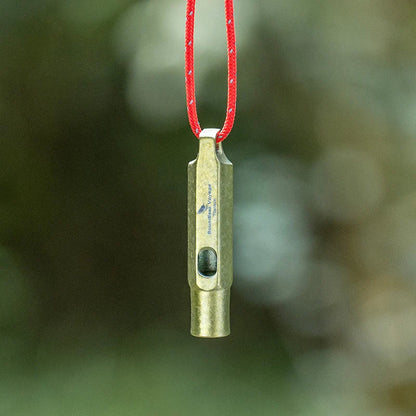 Boundless Voyage 120dB Titanium Whistle Emergency Survival Safety Whistle with Lanyard Loud for Outdoor Camping Coaches Training Ti9015O