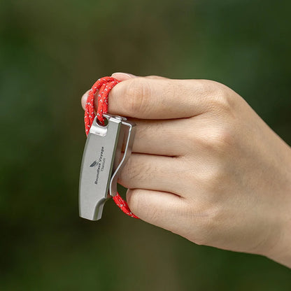 Boundless Voyage 120dB Titanium Survival Whistle Compact Emergency Safety Whistle Ultralight Whistles for Outdoor Hiking Camping Ti9028O