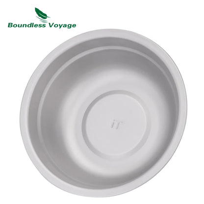 Boundless Voyage Titanium Bowl Rice Soup Salad Serving Bowl Ultralight Outdoor Camping Travel Durable Portable Tableware Ti1148T