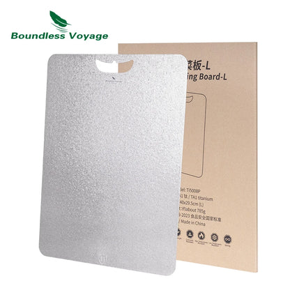 Boundless Voyage Metal Chopping Board Multifunctional Lightweight Cutting Board for Kitchen with Hanging Hole Ti5006P