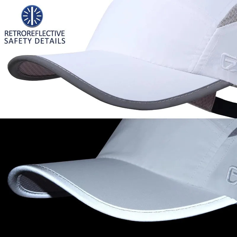 GADIEMKENSD Adjustable Reflective Sports Hat – UPF 50+, Breathable, Quick-Dry M17