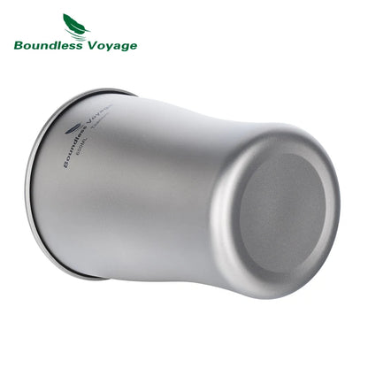 Boundless Voyage Titanium Beer Cola Cup 240ml 380ml 600ml Camping Ultralight Stackable Iced Coffee Tea Juicy Cold Water Mugs Ti3233D
