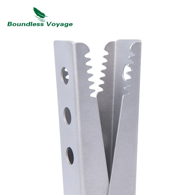 Boundless Voyage Titanium Hot Plate Gripper Anti-Scalding Bowl Dish Clips Non-Slip Tongs Clamp Multifunctional Kitchen Tool Ti1015T