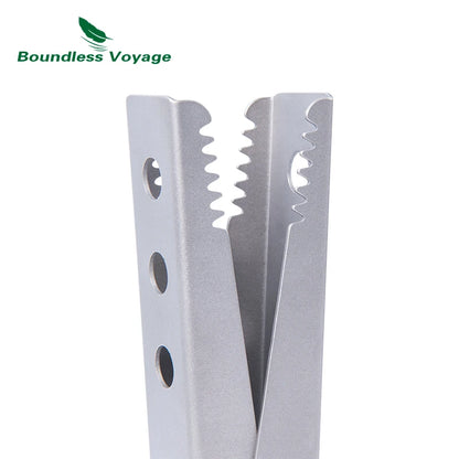 Boundless Voyage Titanium Hot Plate Gripper Anti-Scalding Bowl Dish Clips Non-Slip Tongs Clamp Multifunctional Kitchen Tool Ti1015T