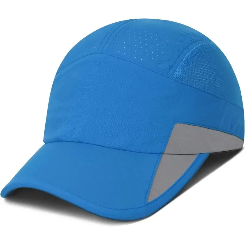 Men Women Running Cap Reflective Breathable Quick Dry Sports Hat Unisex Outdoor Cycling Hiking Adjustable GADIEMKENSD