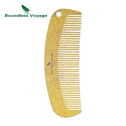Boundless Voyage Titanium Hair Beard Comb Anti-Static Pocket Comb for Unisex, 2mm Thick, for Home Travel Ti9011B